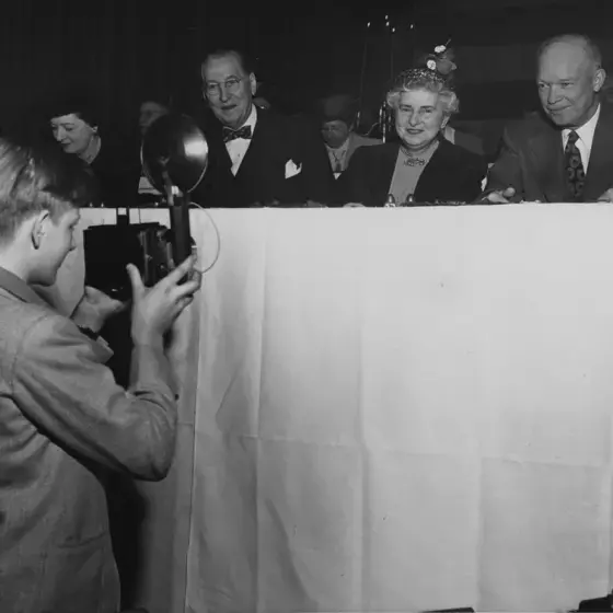 CSPA Student Photographer Photographs Eisenhower in 1949.
